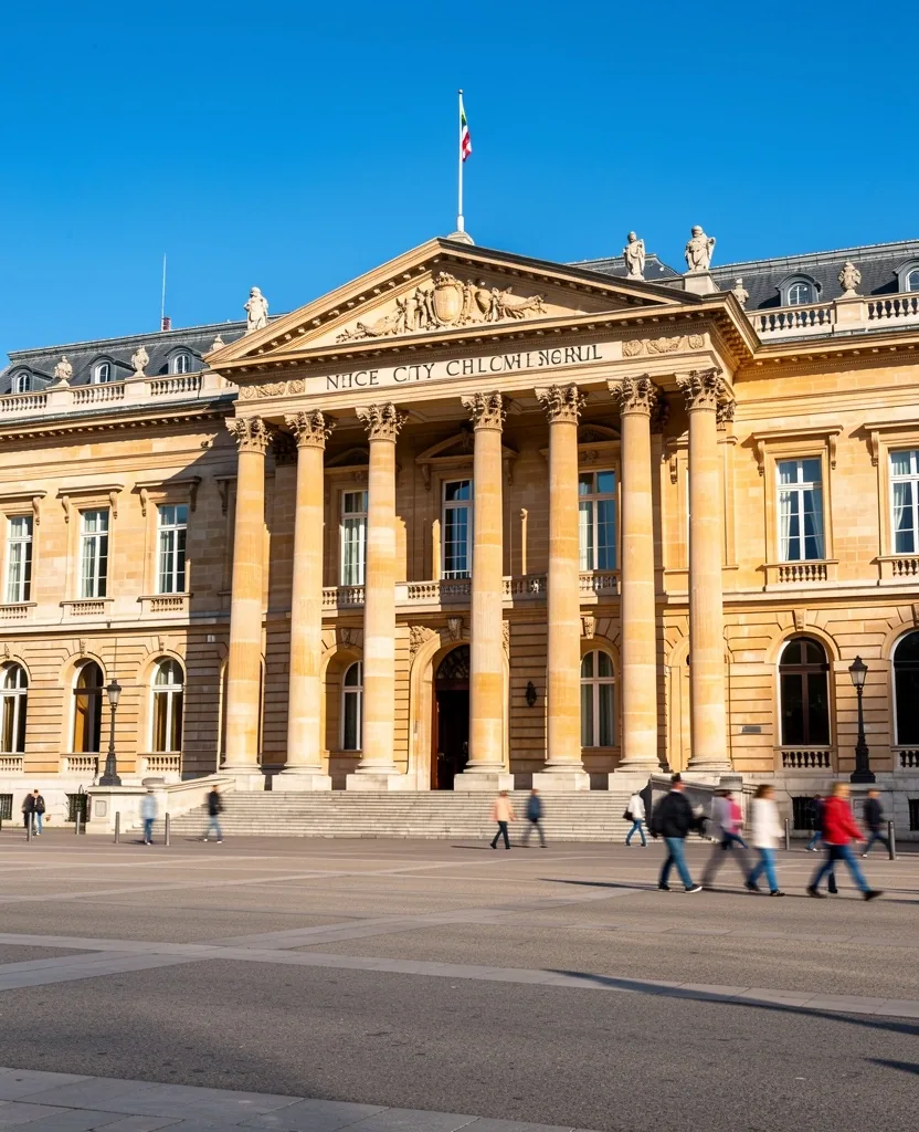 Façade de l'hôtel de ville de Nice