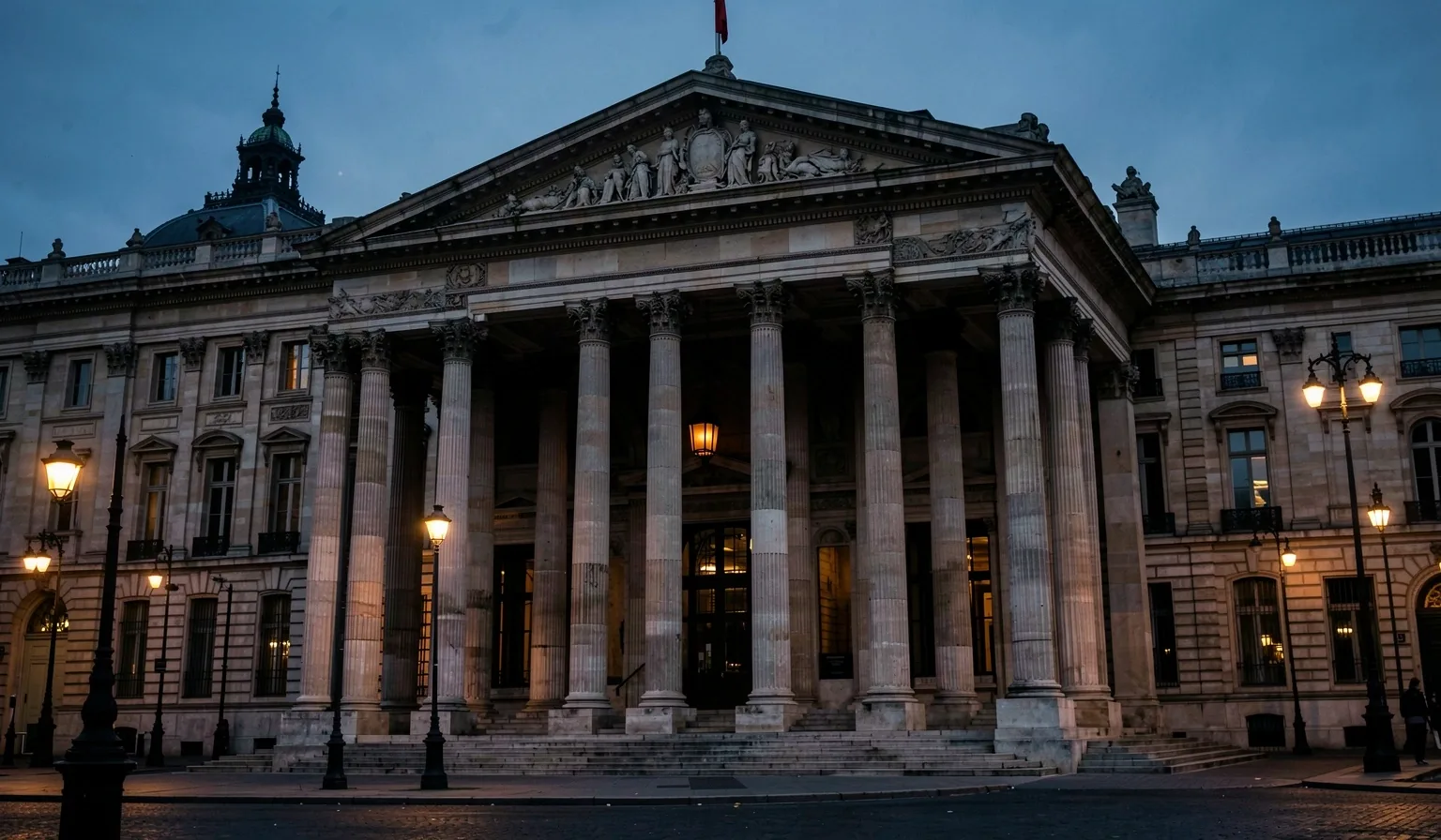 La Bourse de Paris, façade du Palais Brongniart