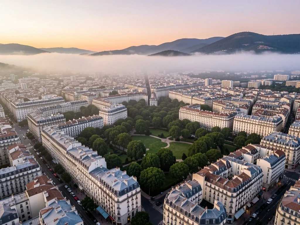 Vue panoramique de l'agglomération niçoise en fin de journée